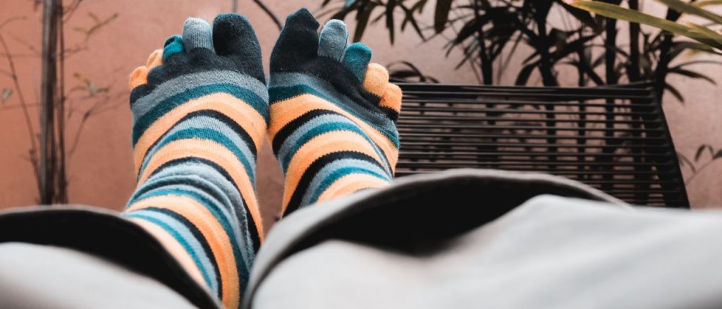 Socken mit Zehenfreiheit