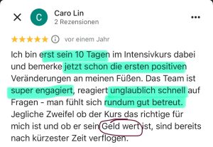 Google Testimonial Intensivkurs Funktionelle Fusstherapie 02