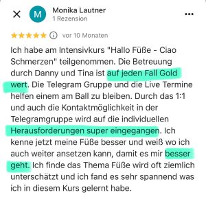 Google Testimonial Intensivkurs Funktionelle Fusstherapie 09